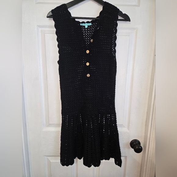 Melissa Odabash Rosie Black Crochet Swim Coverup - Picture 5 of 5